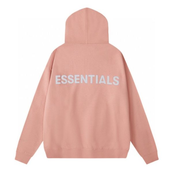 Essential Classic Fleece Reflective Hoodie Pink