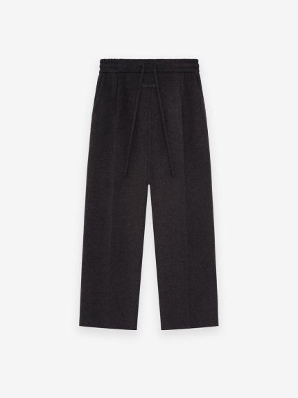 Essential Wool Cashmere Drawstring Wide Leg Pants
